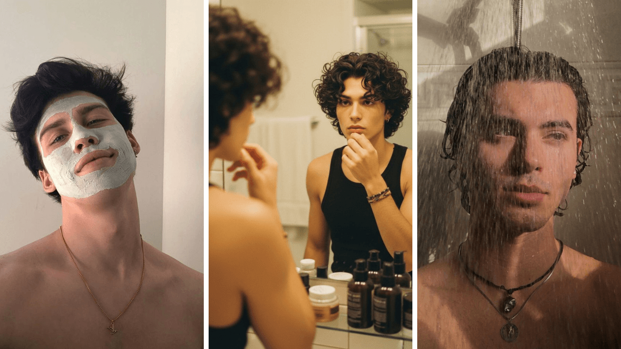 Guy's Best Men's skin care routine for model