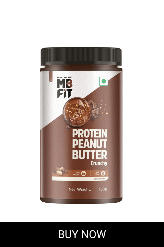 MuscleBlaze High Protein Peanut Butter With Pea Protein & Whey Protein Concentrate, Crunchy