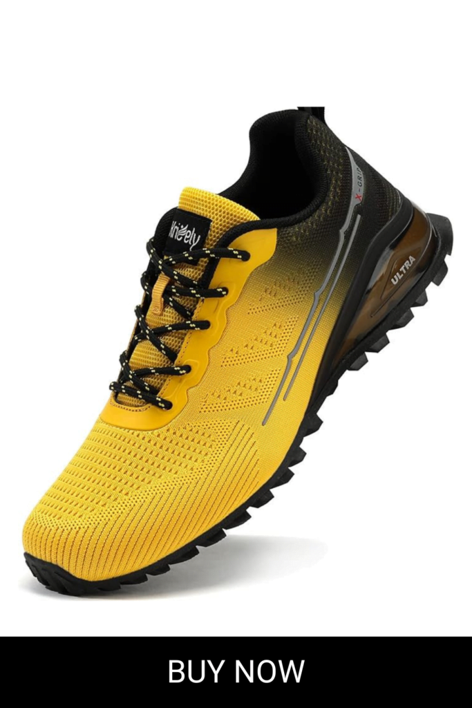 Kricely Men's Trail Running Shoes Fashion Walking Hiking Sneakers for Men Tennis Cross Training Shoe Outdoor Snearker Mens Casual Workout Footwear