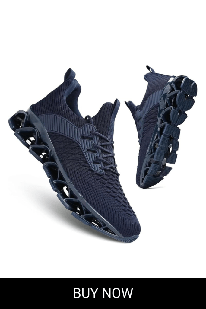 Men's Slip on Walking Running Shoes Blade Tennis Casual Fashion Sneakers Comfort Non Slip Work Sport Athletic Trainer