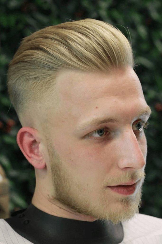 Slick Back for Blonde Hair - slick back haircut with fade