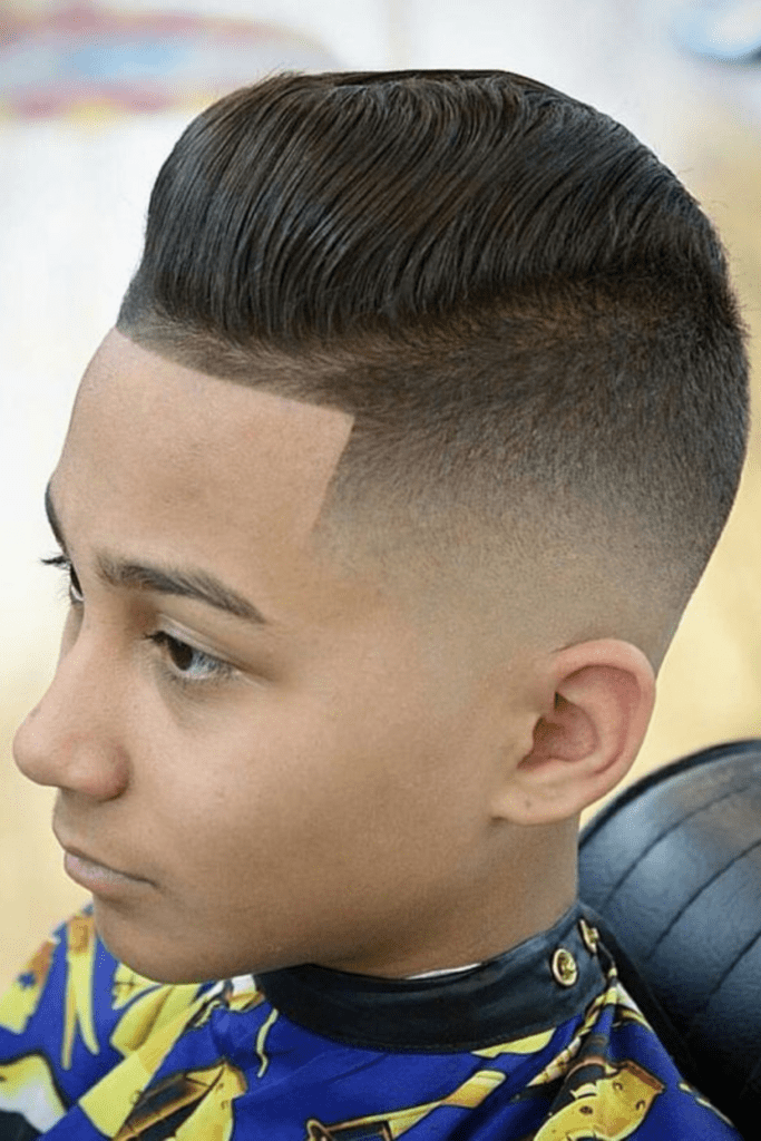 Slick Back with French Crop - slick back haircut with fade