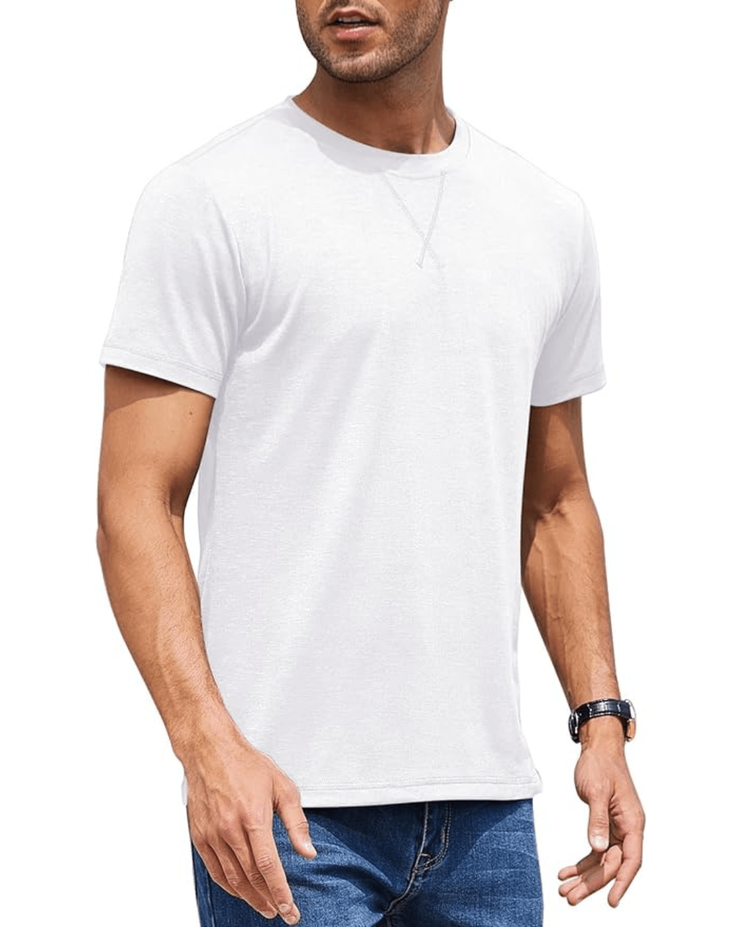 Men's T-Shirts - Soft Casual Crew Neck Fitted Tees