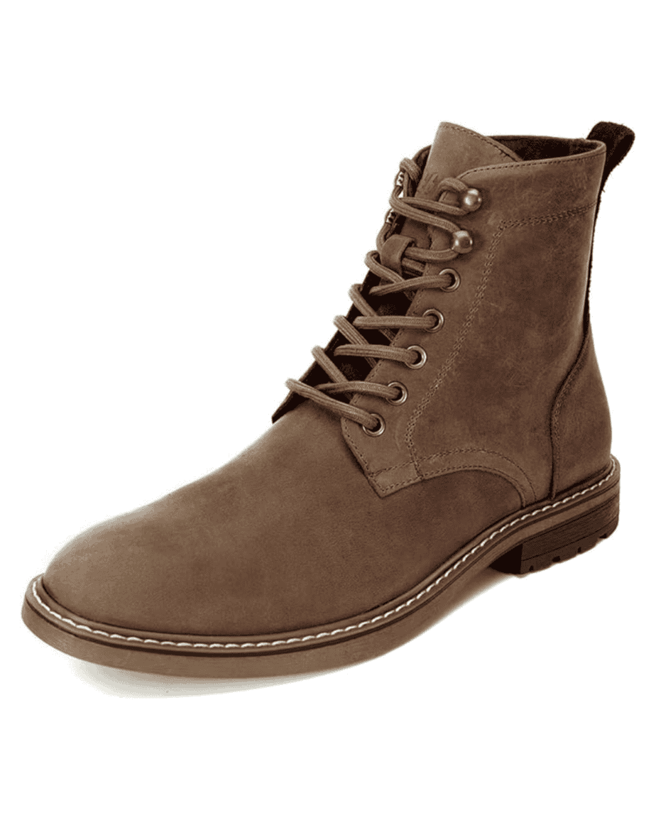 Men's Motocycle Combat Boots, Comfortable Stylish Lace Up Casual Boot for Men,Suede Boots