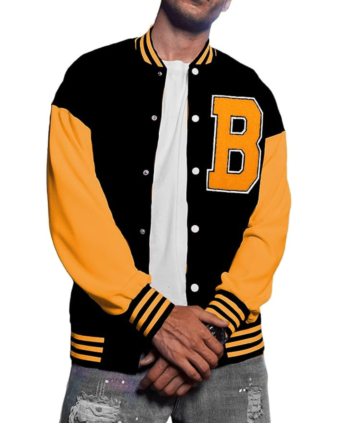 Men's Varsity Jacket Regular Fit Casual Letterman Baseball Bomber Jackets