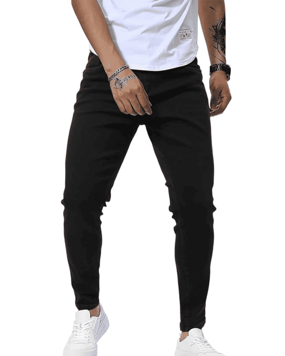 slim-fit jeans with chelsea boots men outfit