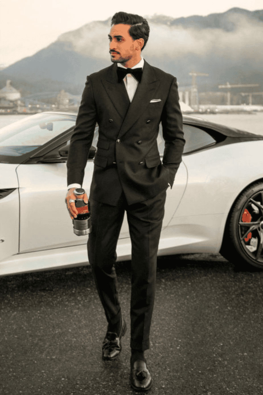 christmas men outfit: Dapper in Double-Breasted