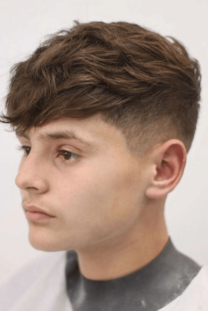 Angular Fringe for oblong face shape men hairstyle