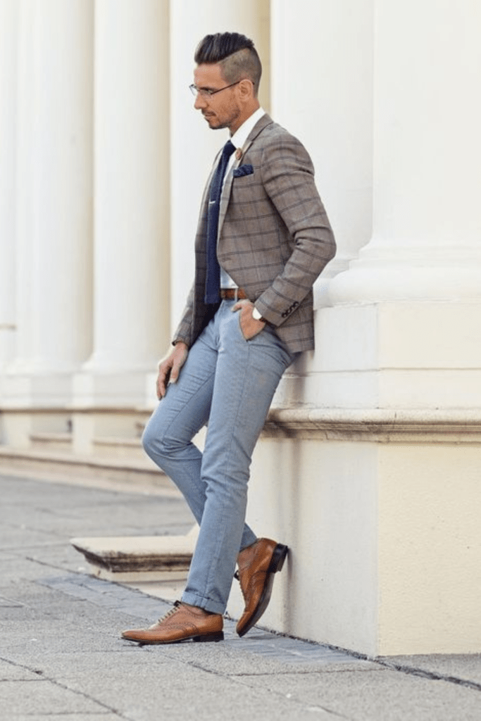 Boardroom Boss: grey jeans men outfit