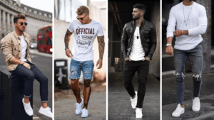 white sneakers men outfit