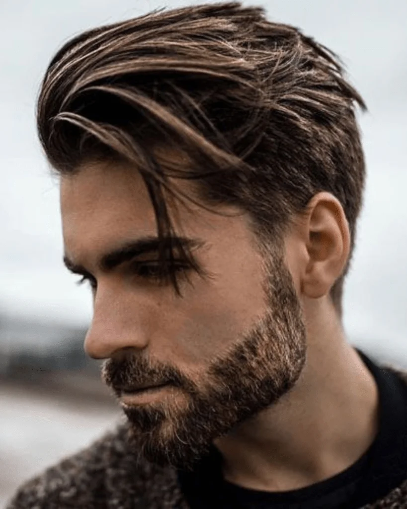 The Textured Side Sweep for indian men's hairstyles