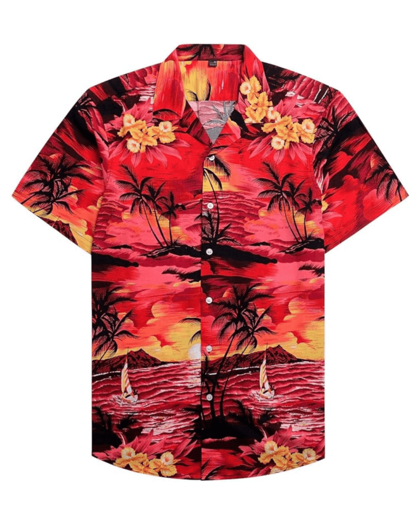 Alimens & Gentle Cotton Regular Fit Short Sleeve Casual Hawaiian Shirt for Men