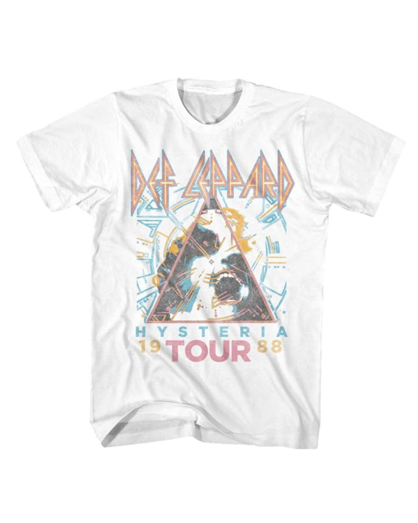 Def Leppard 1980s Heavy Hair Metal Band Rock & Roll Hysteria '88 Adult T-Shirt