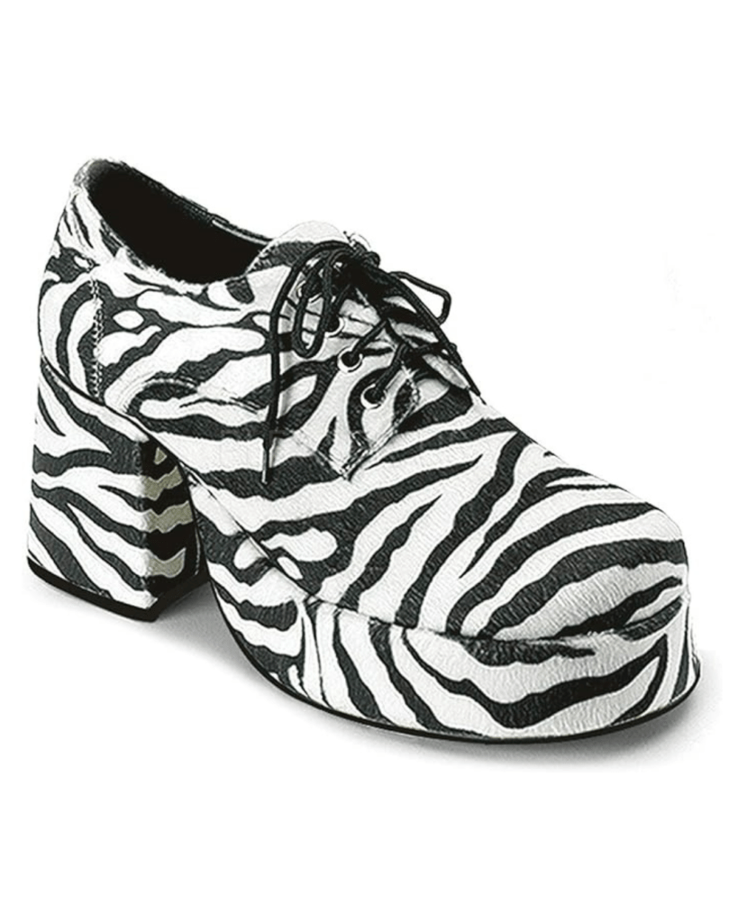 Ellie Shoes Mens Platform, Zebra, Large US