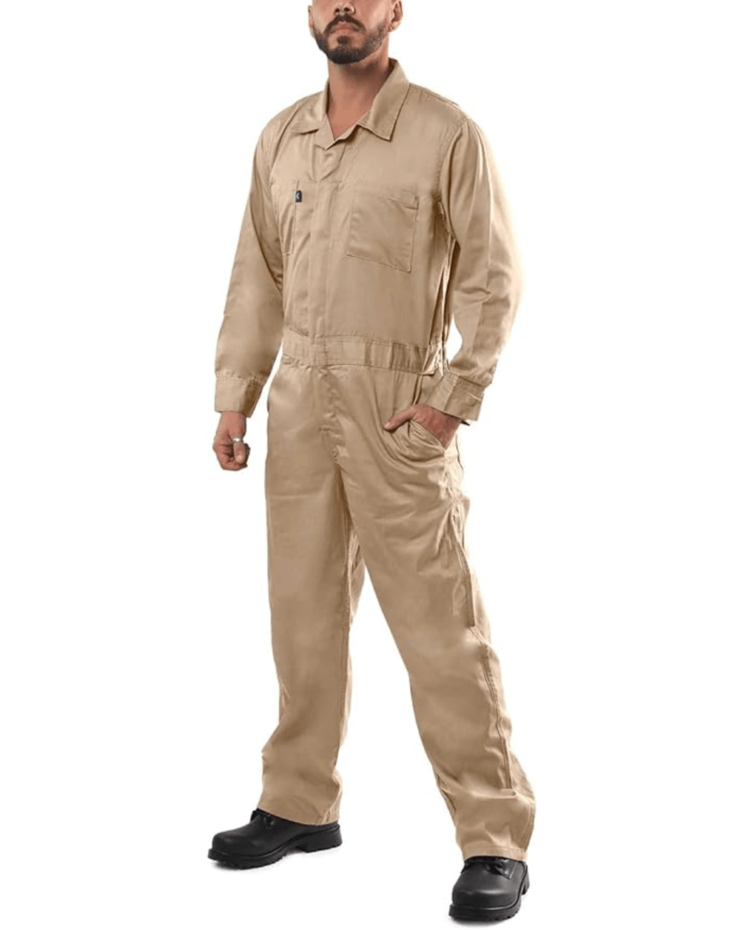 Kolossus Coveralls for Men Long Sleeve Jumpsuit - Blended - Adjustable Cuff - Utility Pockets