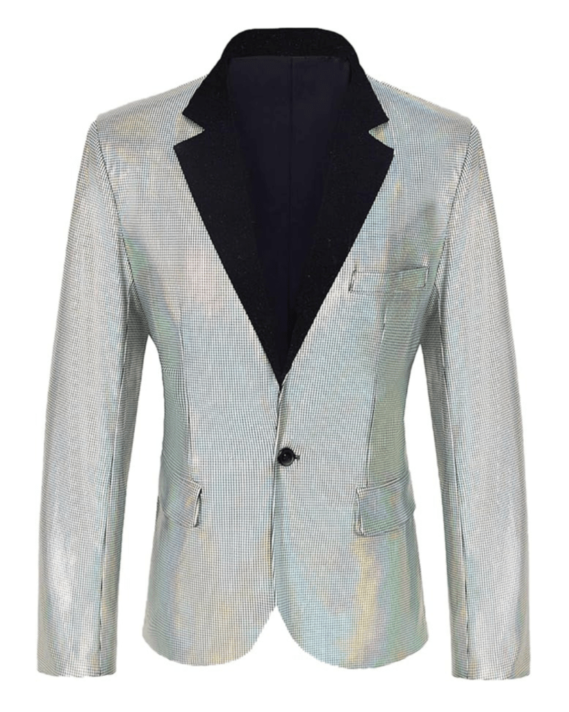 Men's 70s Disco Jacket Sequin Blazer Shiny Party Prom Outfit