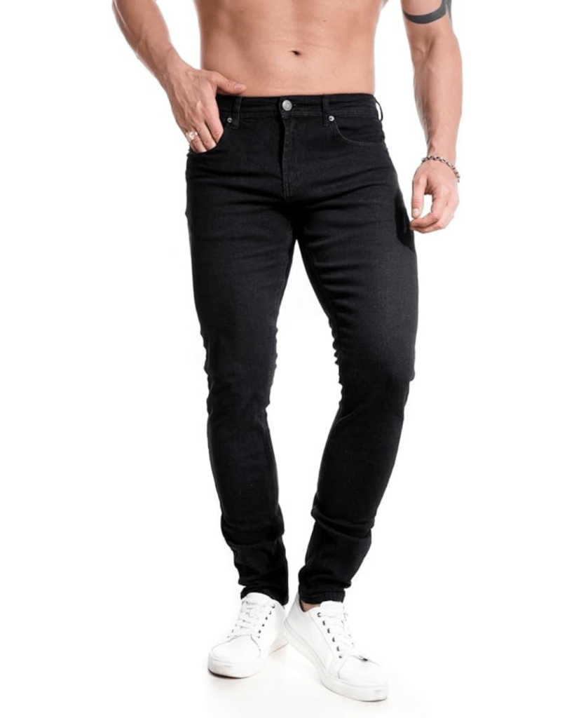 Mens Slim Fit Stretch Jeans Classic Comfort Regular Fit