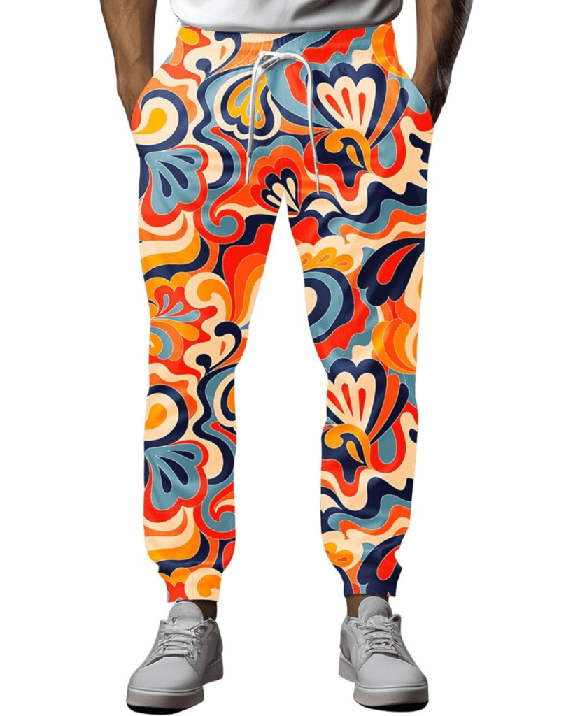 Mens Sweatpants Funny 80s Splash Athletic Jogger Pants Elastic Waist Casual Pant