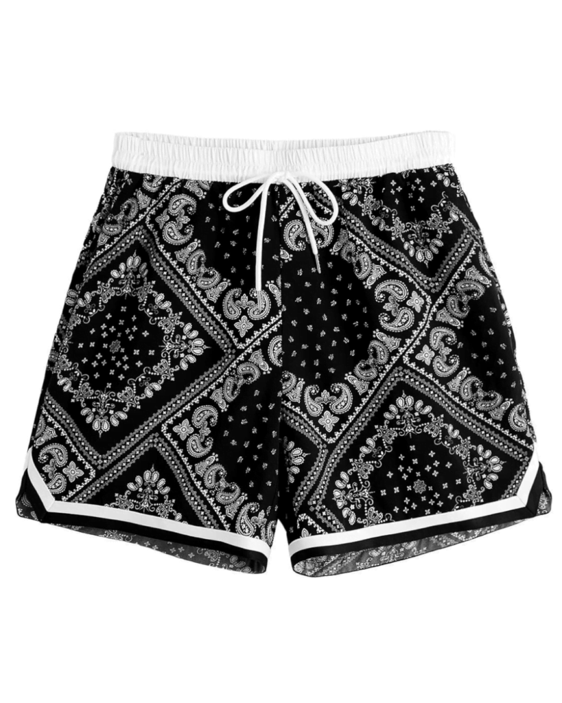 SOLY HUX Men's Cartoon Print Elastic High Waisted Casual Summer Shorts