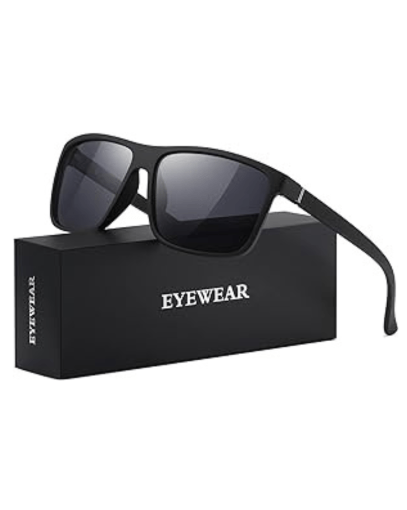 Sunglasses Men Polarized Sunglasses for Mens and Womens,Black Retro Sun Glasses Driving Fishing UV400 Protection