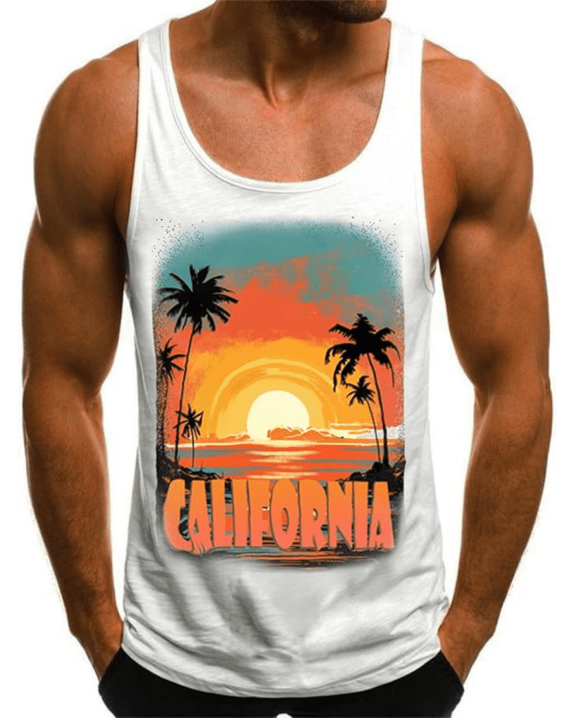 Tank Tops Men Graphic Summer Beach Sleeveless Fashion Men's Tank Tops