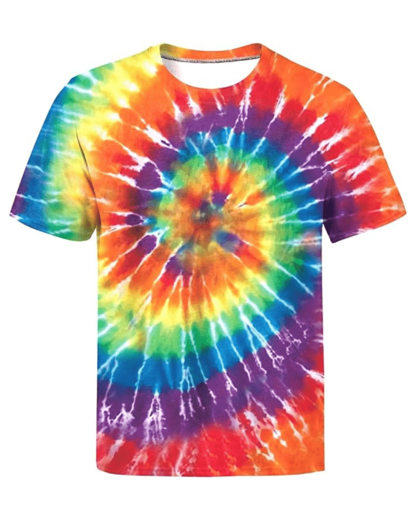 Tie Dye Shirts for Men Women, Short Sleeve Mens Tie Dye Shirts, Mens Women Rainbow Tie Dye T Shirts