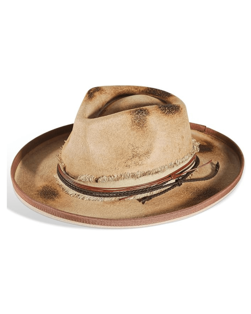 Vintage Fedora Firm Wool Felt Panama Hat Classic Rancher for Men Women Wide Brim