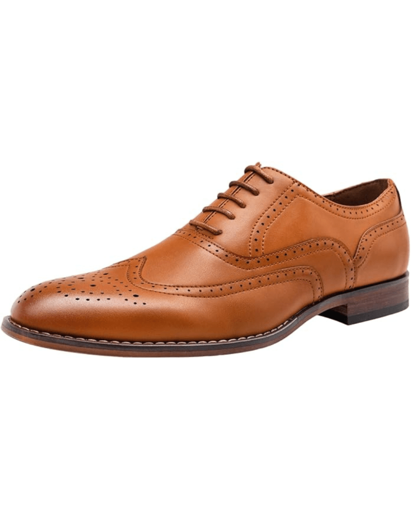 Vostey Men's Dress Shoes Classic Wingtip Brogue Men Oxfords