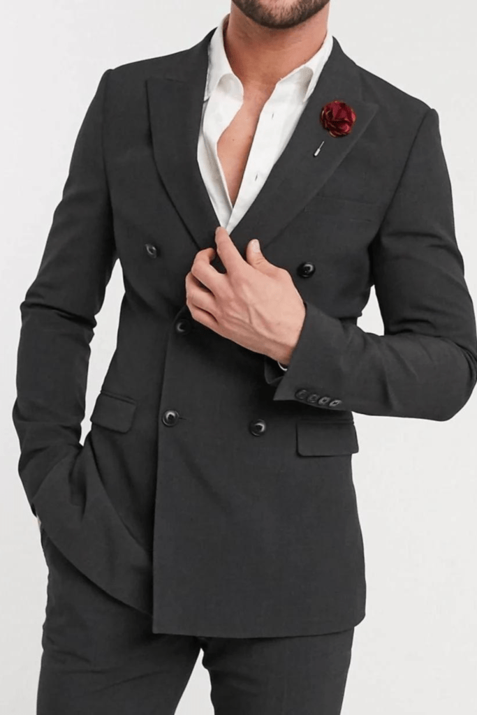 Dapper in Double-Breasted: mens wedding dress ideas