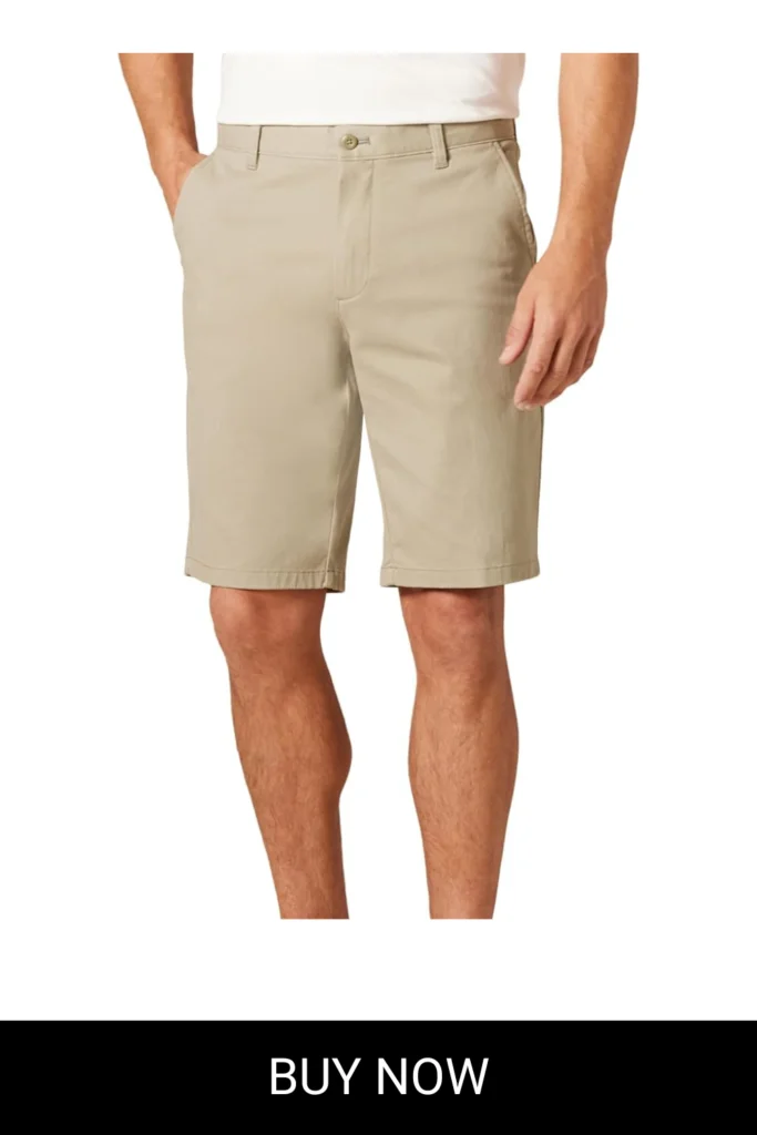 Amazon Essentials Men's Slim-Fit 11" Flat-Front Comfort Stretch Chino Short