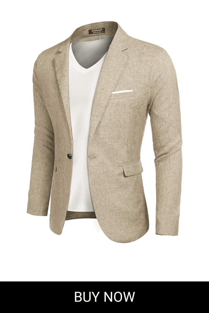 COOFANDY Men's Blazer Casual Sport Coats Slim Fit One Button Suit Jacket Lightweight Sports Jacket