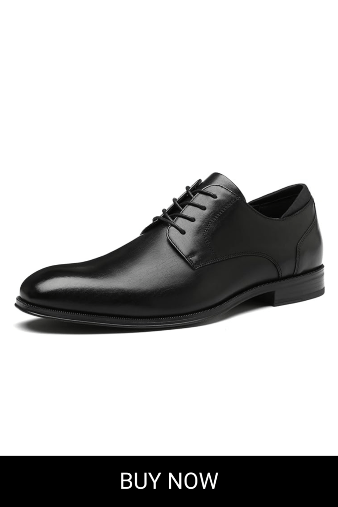 DECARSDZ Mens Classic Formal Oxford Lace Up Wedding Pointed Toe Dress Shoes