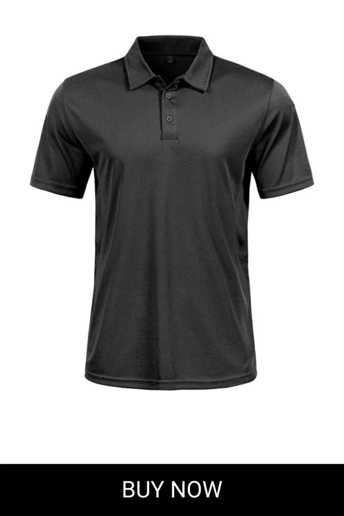 GYMELITE Men's Golf Polo Shirt Short & Long Sleeve Polo Shirts Dry Moisture Wicking Performance Outdoor Casual Collar Shirt