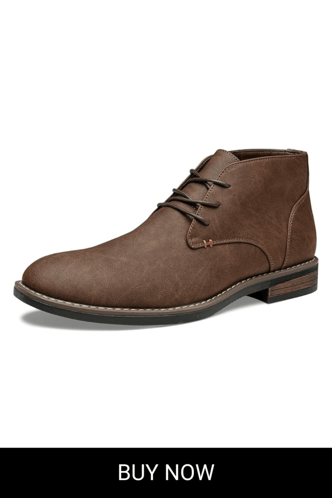 Jousen Men's Chukka Boots Lace Up Desert Ankle Boots Classic Causal Dress Boots For Men