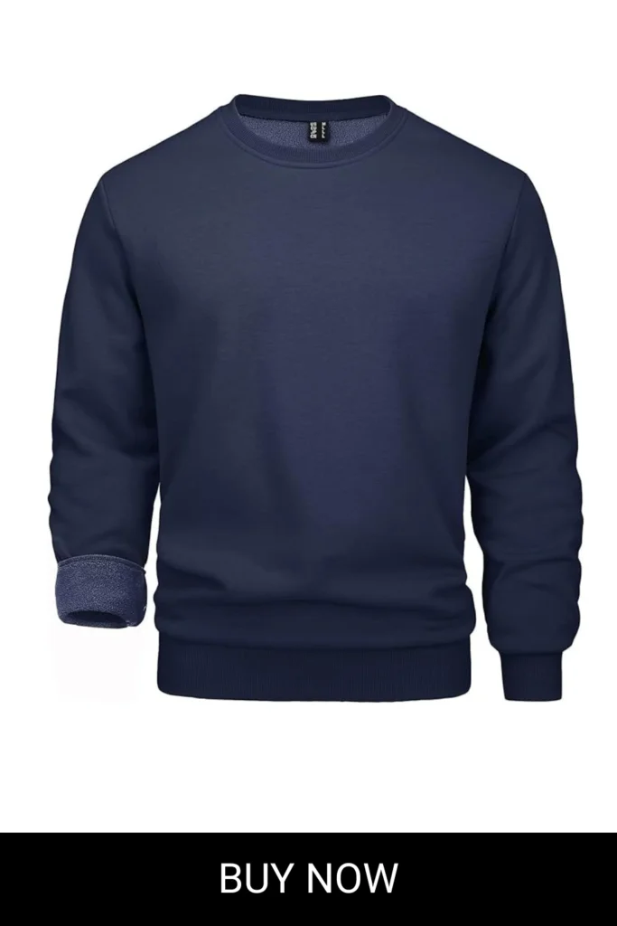 MAGCOMSEN Men's Crewneck Sweatshirt Long Sleeve Casual Warm Fleece Pullover