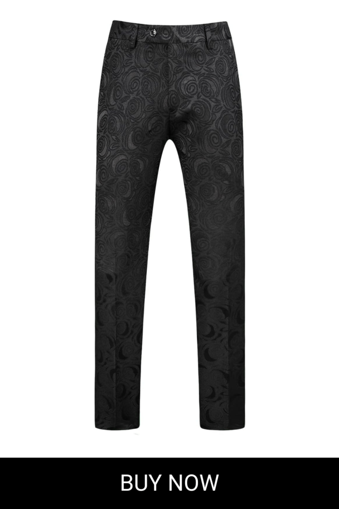 MOGU Floral Dress Pants for Men