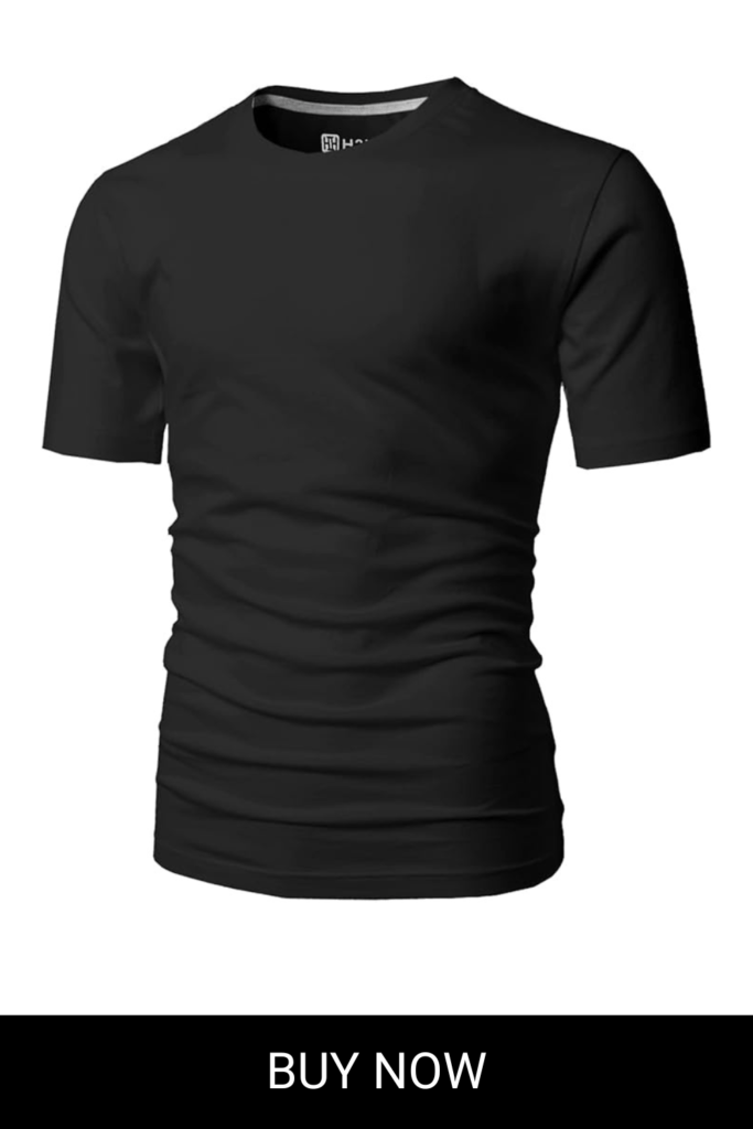 Mens Casual Slim Fit Short Sleeve T-Shirts Soft Lightweight