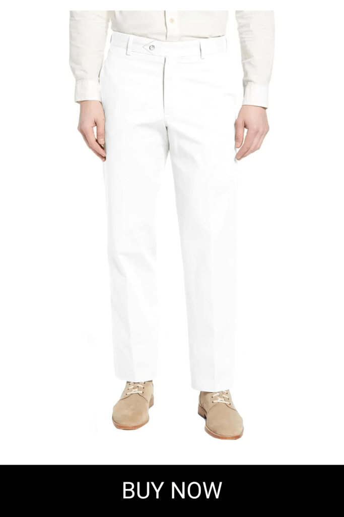 Men's Classic Fit Flat Front Dress Pants Expandable Waist Wrinkle Free Suit Pants for Men