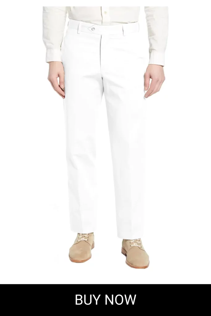 Men's Classic Fit Flat Front Dress Pants Expandable Waist Wrinkle Free Suit Pants for Men