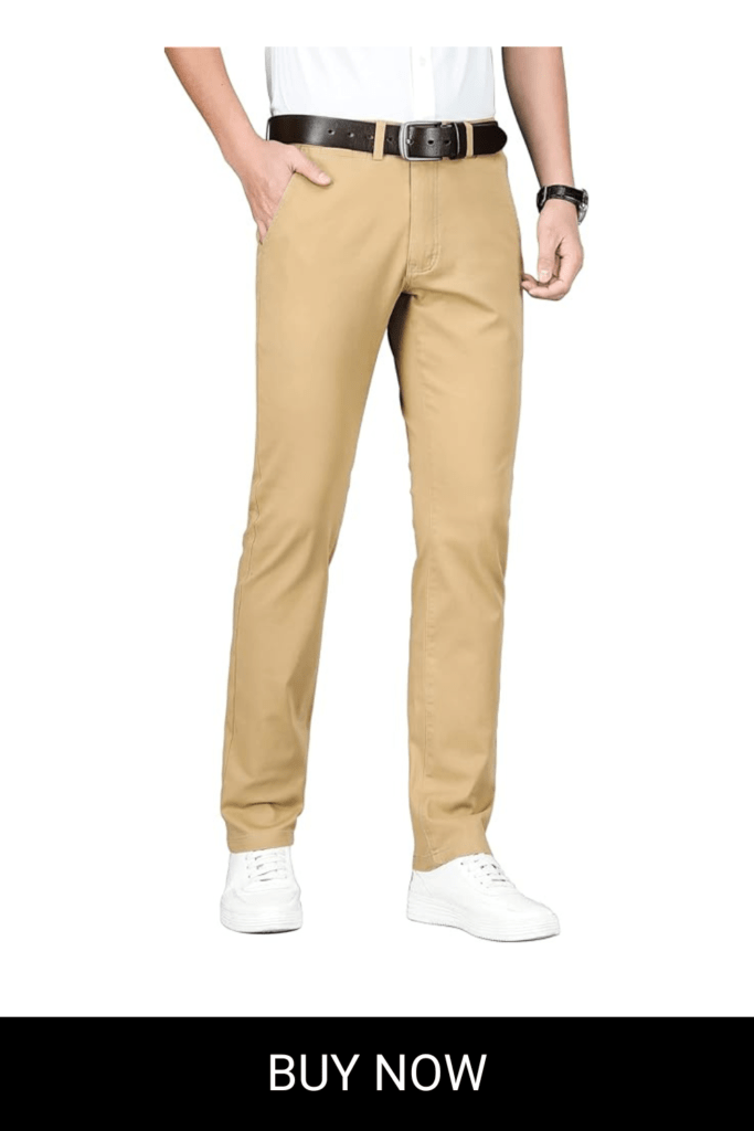 Men’s Slim Fit Chino Pants Stretch Casual Khaki Pants for Men