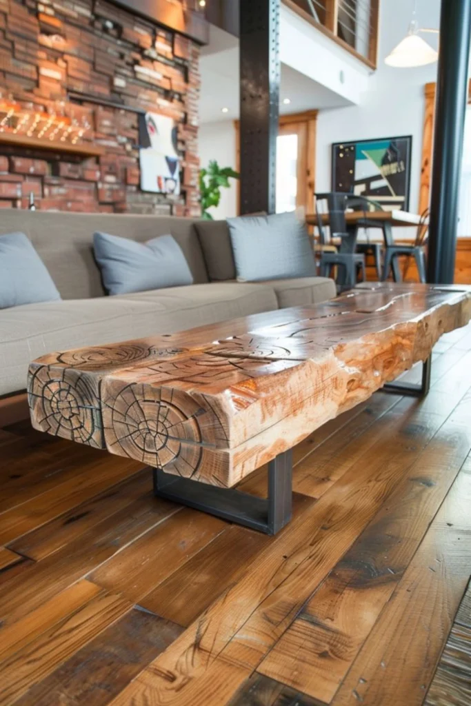 Industrial Coffee Table: masculine living room decor