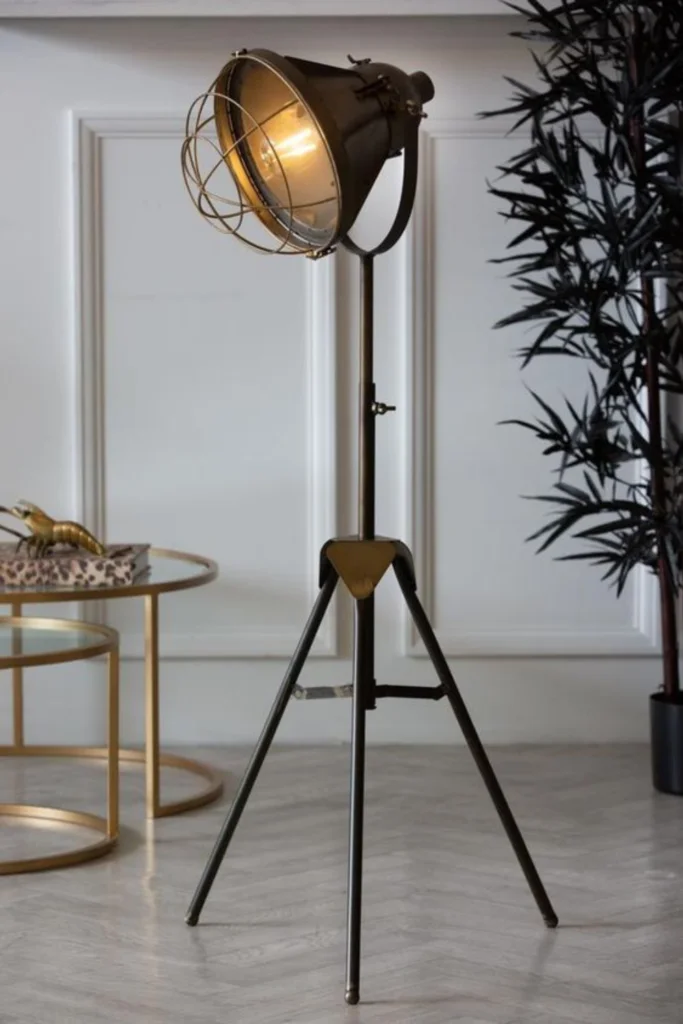 Industrial Lighting: masculine living room decor