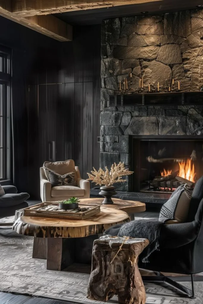 Bold Accent Wall: masculine living room decor
