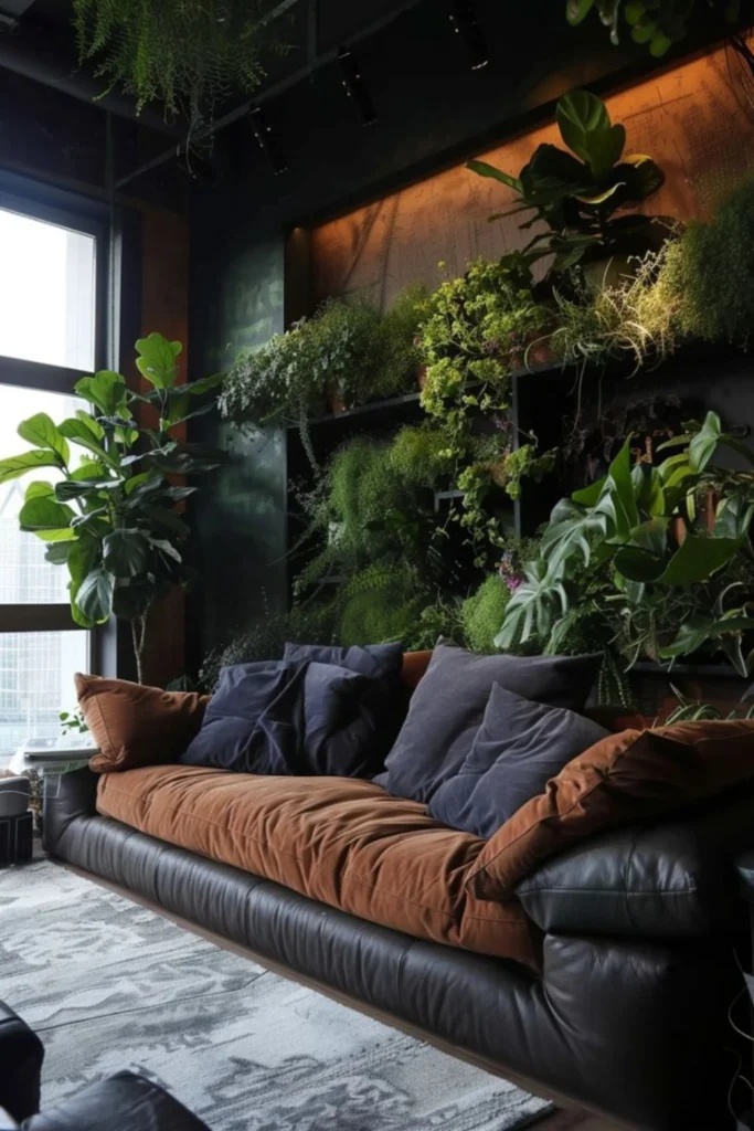 Masculine Plants: masculine living room decor