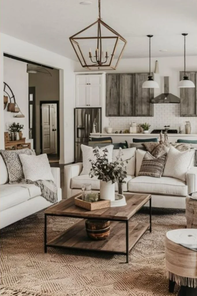 Metal Accents: masculine living room decor