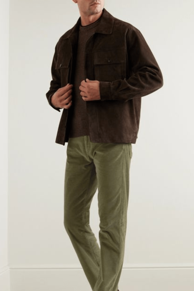 All About Texture: Wool Jacket & Cord Pants winter outfit for men