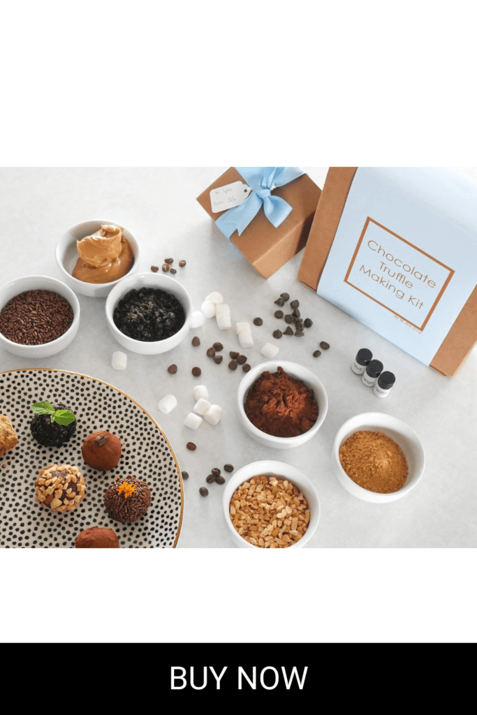 Chocolate Truffle Making Kit (Gift Idea, DIY Activity, Easy Intro to the Art of Chocolate Making). Fun for All Ages! Includes Recipes and Ingredients to make 18 Hand-Rolled Gourmet Chocolate Truffles