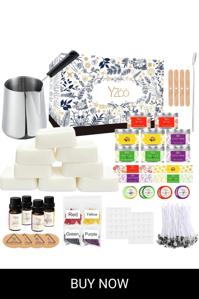 Complete Candle Making Kits for Adults Beginners,DIY Candle Making Supplies Include Soy Wax,Wax Melter,Scents,Dyes,Wicks,Wicks Sticker,Candle Tins & More-Full Candle Making Set - Arts & Crafts Kits