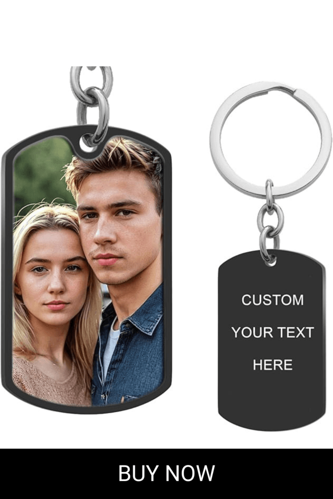 Photo Keychain Custom Picture Keychain Customized Gifts Laser-Engraved/Color Gifts For Boyfriend Hubsand Wife