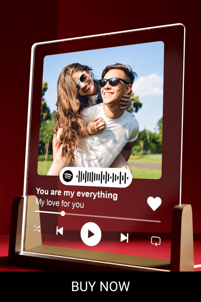 Spotify Decorative Plaque Personalized Gifts, Custom Valentines Gifts for Him Her, Customized Picture Frame for Boyfriend Girlfriend Couple Wife Women on Anniversary Birthday Valentine Day